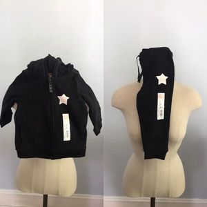 Carter’s baby girl fleece sweat suit set black